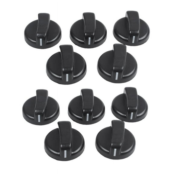 10 PCS Kitchen Black Plastic Gas Stove Cooker Control Knobs
