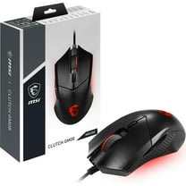 MSI Clutch GM08 Gaming Mouse, 4200 DPI, Optical Sensor, 3 Adjustable Weights, Red LED Lighting, Symmetrical Design