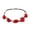 Brick Red, variant on Krdevn Bohemian Flower Headband with Five Fabric Flowers and Elastic Band for Festival and Beach Wear,One Size