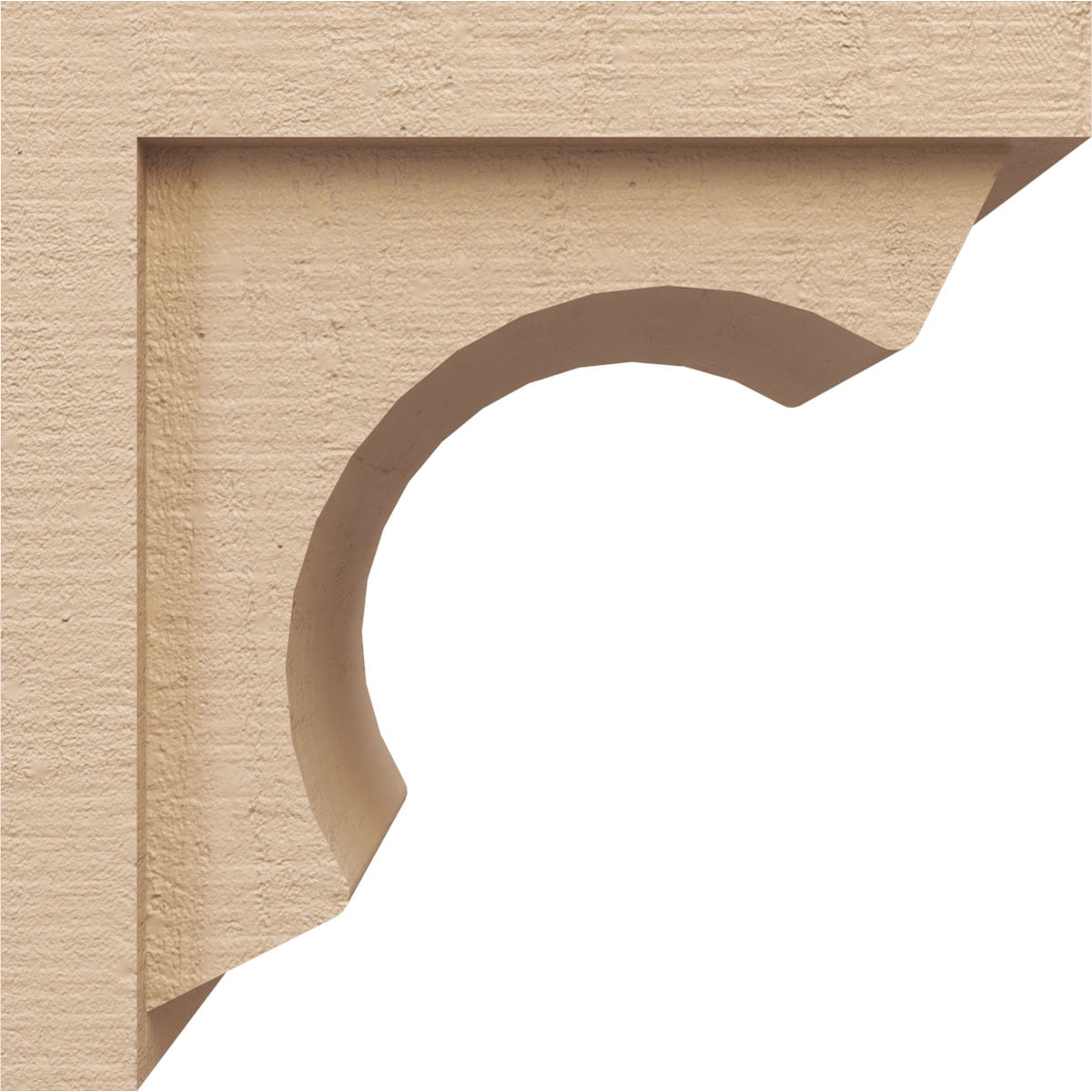 10"W x 10"D x 10"H Wide Emerson Rough Cedar Woodgrain TimberThane Corbel, Primed Tan