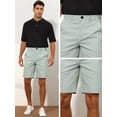 thumbnail image 4 of Unique Bargains Men's Striped Dress Shorts Regular Fit Business Chino Shorts 28 Gray, 4 of 6