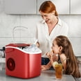 thumbnail image 3 of Moifoi Ice Maker Countertop , Portable Ice Machine 26.5lbs/24H, Ready in 6 Mins/9 Pcs  with Self-Cleaning,Red, 3 of 7