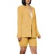 thumbnail image 1 of Chaquetas de traje de oficina Conjunto de pantalones cortos casuales de moda de manga larga de estilo simple de color sólido para mujer,blazer moda（Amarillo， XXL), 1 of 3