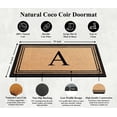 thumbnail image 7 of A1HC Black/Beige 24 in x 39 in Front Door Mat Coir PVC Classic Border Entryway Mat Heavy Duty Boot Scrapper Monogrammed Doormat, 7 of 7