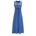 thumbnail image 1 of Vestido de verano para mujer, vestido transpirable con cuello redondo para viajar, ir de compras, mujer M, 1 of 7