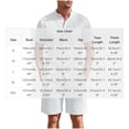thumbnail image 3 of hotojiny Mens Summer Outfits 2 Piece Beach Vacation Set Plaid Short Sleeve Button down Shirts with Elastic Waist Shorts(White,X-Large), 3 of 7
