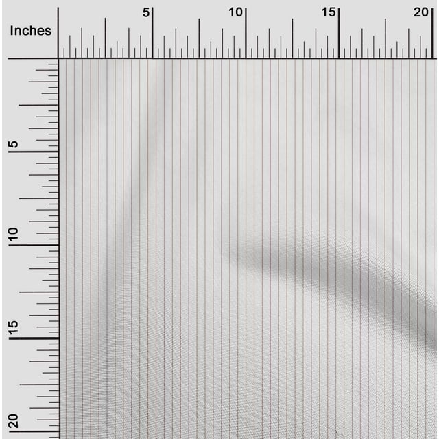 oneOone Coton Cambric Tissu Blanc à Fines Rayures Matière de Robe Tissu Imprimé Tissu au Mètre 56 Pouces de Large
