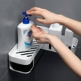 thumbnail image 3 of Amdohai Bathroom Corner Shelf No Drilling Wall-mounted Storage Rack Holder Cabinets, 3 of 7