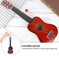 thumbnail image 3 of Guitarra acústica de 21 pulgadas, guitarra de madera portátil de tamaño pequeño para niños (rojo), 3 of 5