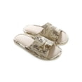 thumbnail image 2 of Men Women House Indoor Slippers Winter Warm Casual Anti-Slip Linen Plaid Shoes Sandals, 2 of 5