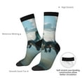 thumbnail image 4 of Cauagu Cloud Sky Green Dragon Print Crew Socks for Women and Men,Adult Athletic Running Socks 1-Pair Sports Socks Work Gear Socks with Moisture Wicking, 4 of 6
