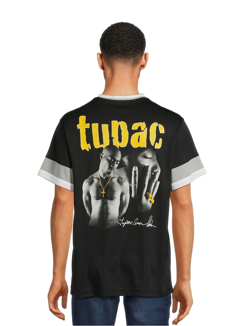 2PAC Tupac baseball シャツ ジャージ ゲームシャツ License Mens and Big Mens Tupac Lic Baseball Jersey Tee with