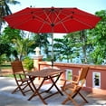 thumbnail image 4 of Costway 96" Burgundy Round Market Patio Umbrella, Water-Resistant, 4 of 12
