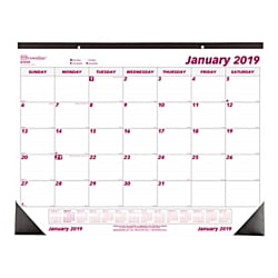 Brownline® Monthly Desk Pad Calendar, 22