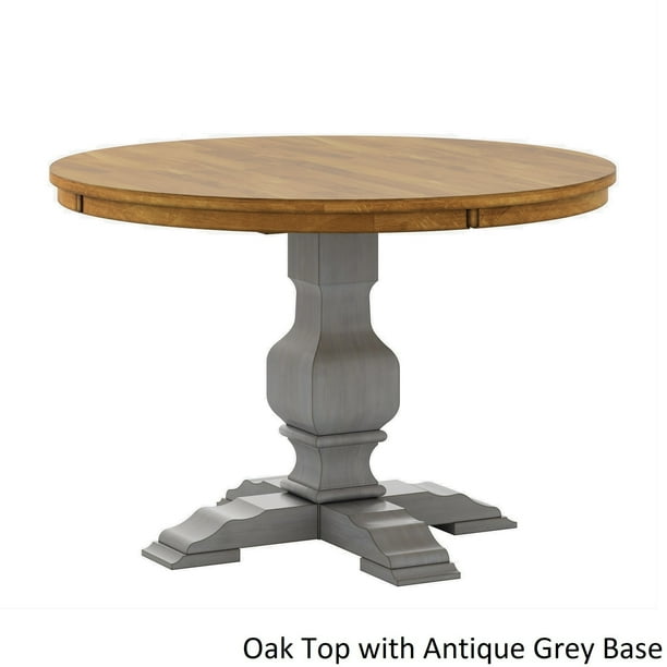 Inspire Q Eleanor Two Tone Round Solid Wood Top Dining Table By Classic Com Solid Wood Top Dining Table By Classic, Eleanora Drop Leaf Console To Dining Table