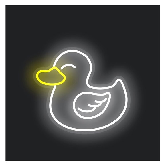 Letrero De Neón LED Pato, Luz Pared, Decoración Para Baño, Sala Juegos, Dormitorio, Bar, Estar, Fiesta Cumpleaños 45cm