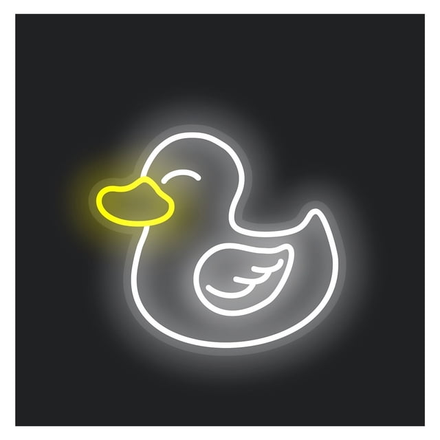 Letrero De Neón LED Pato, Luz Pared, Decoración Para Baño, Sala Juegos, Dormitorio, Bar, Estar, Fiesta Cumpleaños 45cm