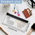 thumbnail image 2 of 6 Pack Clear Pencil Pouch with Zipper, Pencil Case，Clear Makeup Pouch，Cash Storage Bag，Transparent Stationery Bags for O, 2 of 5