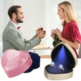 thumbnail image 3 of Tnobhg Ring Box Heart Shaped with LED Light Pocket-sized Portable Ring Case for Proposal Engagement Wedding, 3 of 8
