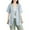 Blue, variant on APEXFWDT Women's Cotton Linen Short Sleeve Cardigan Coat V Neck Button Blazer Jacket for Spring and Summer,XXL,Gray