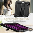 thumbnail image 2 of FJLBDE Case for iPad Pro 12.9 2022/2021/2020/2018 6th/5th/4th/3rd Gen, Rugged Shockproof Tablet Cases Cover with Kickstand Shoulder Strap, Black, 2 of 7