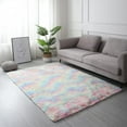 thumbnail image 2 of [Big Clear!]Fluffy Bedroom Rugs Shaggy Design Geometric Area Rug For Girls Kids Room Kids Living Room Home Decor Floor Carpet, 2 of 6