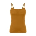 thumbnail image 3 of GZWYHT Silk Tops For Women,Form Fitting Scoop Neck Womens Camisole Tank Tops Spaghetti Strap Tank Top White Spaghetti Strap Tank Top Silk Tank Tops For Women Brown S, 3 of 5