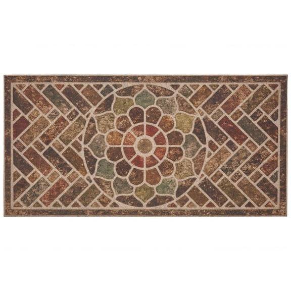 Brick Path Brown 24 in. x 48 in. Ornamental Door Mat