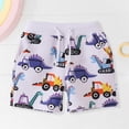 thumbnail image 4 of KPOPLK Summer Toddler Boy Shorts Boys' Summer Fashion Print Clothes with Drawstring Pockets for 2t 3t 4t 5t 6t 7t Size 3-4 Years,White, 4 of 9