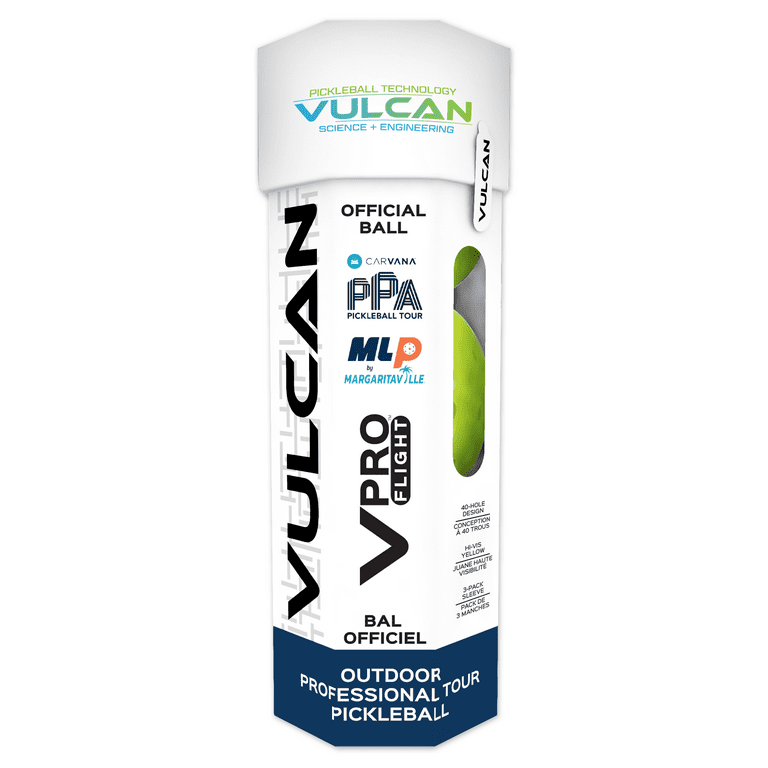 Vulcan VPRO FLIGHT Outdoor Pickleball, Official Ball of PPA Tour