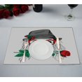 thumbnail image 1 of Perro Cocker Spaniel Elegante Sombrero Gris Gafas Rosa Roja Mantel Individual ABPHQTO 30x45 cm Paquete De 2, 1 of 2