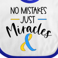 thumbnail image 4 of Inktastic No Mistakes, Just Miracles Down Syndrome Awareness Boys or Girls Baby Bib, 4 of 4