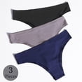 thumbnail image 2 of TrowBridge-bragas de satén de seda para mujer, ropa interior sin costuras, tangas suaves y acogedoras, lencería Sexy, ropa interior deportiva, 3 uds./Set, 2 of 4