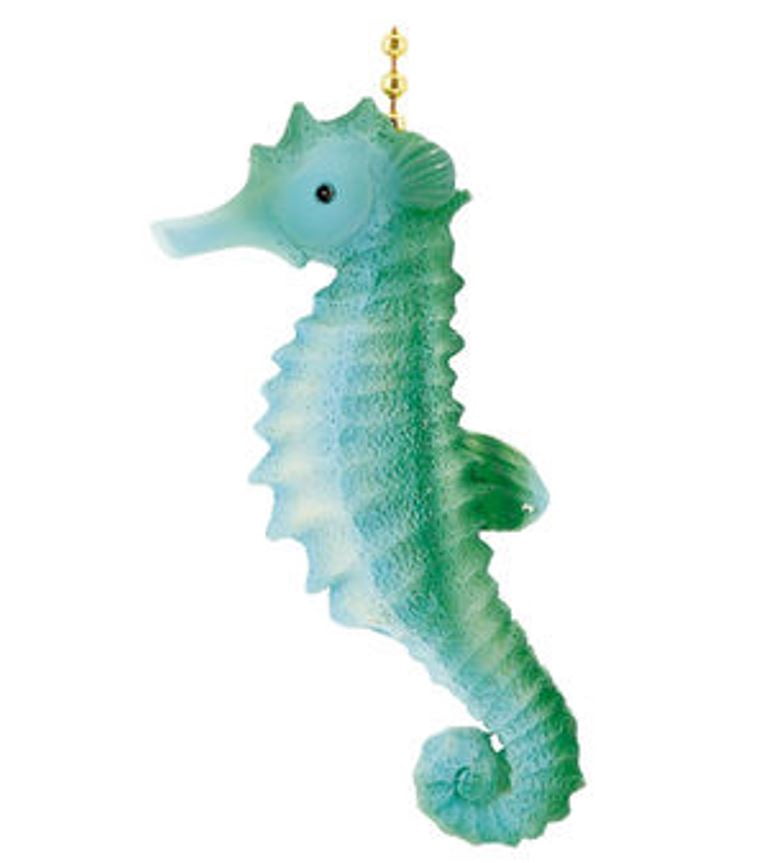Coastal Tropical Ocean Seahorse Decor Ceiling Fan Pull