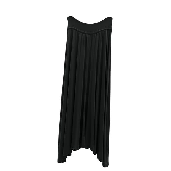 WRKEKC Long Skirts for Women Solid Drawstring Elastic Waist Maxi Skirt with Soft Stretchy Fabric and Pocket