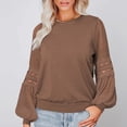 thumbnail image 3 of Jersey de manga larga para mujer,Camiseta de manga larga para mujer Top de manga larga para mujer Jersey de cuello redondo Top Rendimiento inigualable, 3 of 6