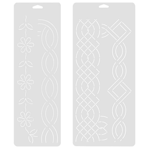 2 plantillas de acolchado de plástico para coser patchwork, para manualidades y costura.