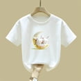 thumbnail image 6 of Spazoro Girls T-Shirts Tee, Crew Neck 100%Cotton Short Sleeve Cute Print Casual Tops for Kids White Size 2, 6 of 6