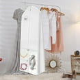 thumbnail image 4 of PRETXORVE 71 inch Wedding Dress Garment Bag with 16 inch Gusseted Dress Bags for Gowns Long 4 Pockets Dress Cover for Women White, 4 of 9