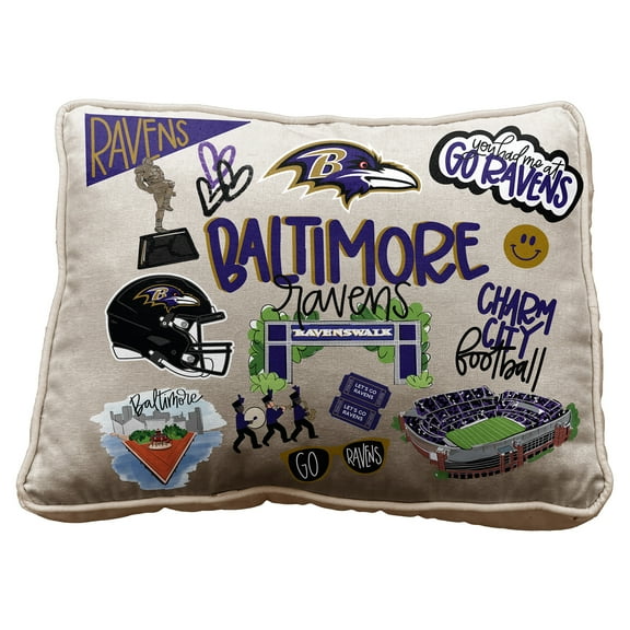 Pegasus Baltimore Ravens 19" Loco Fan Canvas D-cor Pillow
