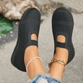 thumbnail image 5 of HAOTAGS Womens Slip On Shoes Flat Casual Summer Breathable Shoes Black Size 6, 5 of 6
