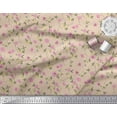 thumbnail image 2 of Soimoi Rayon Fabric Leaves & Floral Artistic Print Sewing Fabric Yard 56 Inch Wide, 2 of 4