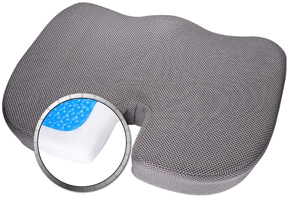Gel Seat Cushion for Office Chair Lower Back Pain, Tailbone, and
