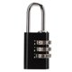 thumbnail image 1 of 3 Digits Security Combination Padlock Black Solid Aluminum Alloy for Gym Locker Cabinet Toolbox LuggageSmall Padlock, 1 of 5