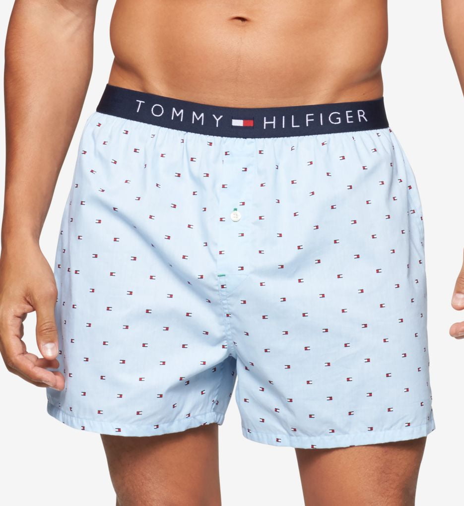 Tommy Hilfiger Mens Underwear Cotton 4 Pack Woven Boxers Boxer Shorts