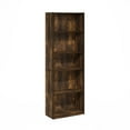 thumbnail image 2 of Furinno Gehry 5-Tier Bookcase, Bookshelf with Adjustable Shelves, Amber Pine, 2 of 6