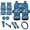 Blue Sea Turtle, variant on Yuyamidu Colorful Sea Turtle Car Seat Covers Set with Floor Mats Steering Wheel Cover Seat Belt Covers Car Cup Coasters Gear Shift Knob Cover for Women Men, 15 PCS