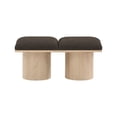 thumbnail image 7 of Meridian Furniture Pavilion Brown Boucle Fabric Bench, 7 of 7