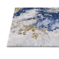 thumbnail image 4 of Allstar Rugs 7' 9" x 10' 0" Gainsboro Grey Modern Abstract Themed Polyester Area Rug with a Blue Viscose Fluid Design and Gold Accents. Machine-Made in Turkey., 4 of 8