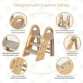 thumbnail image 6 of DUKE BABY Kids 3-Step Learning Stool Foldable Standing Tower for Toddlers White, 6 of 7